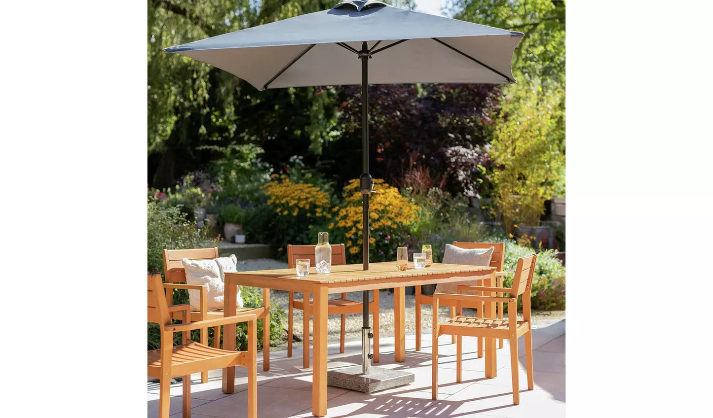 Habitat 2m Square Garden Parasol - Grey