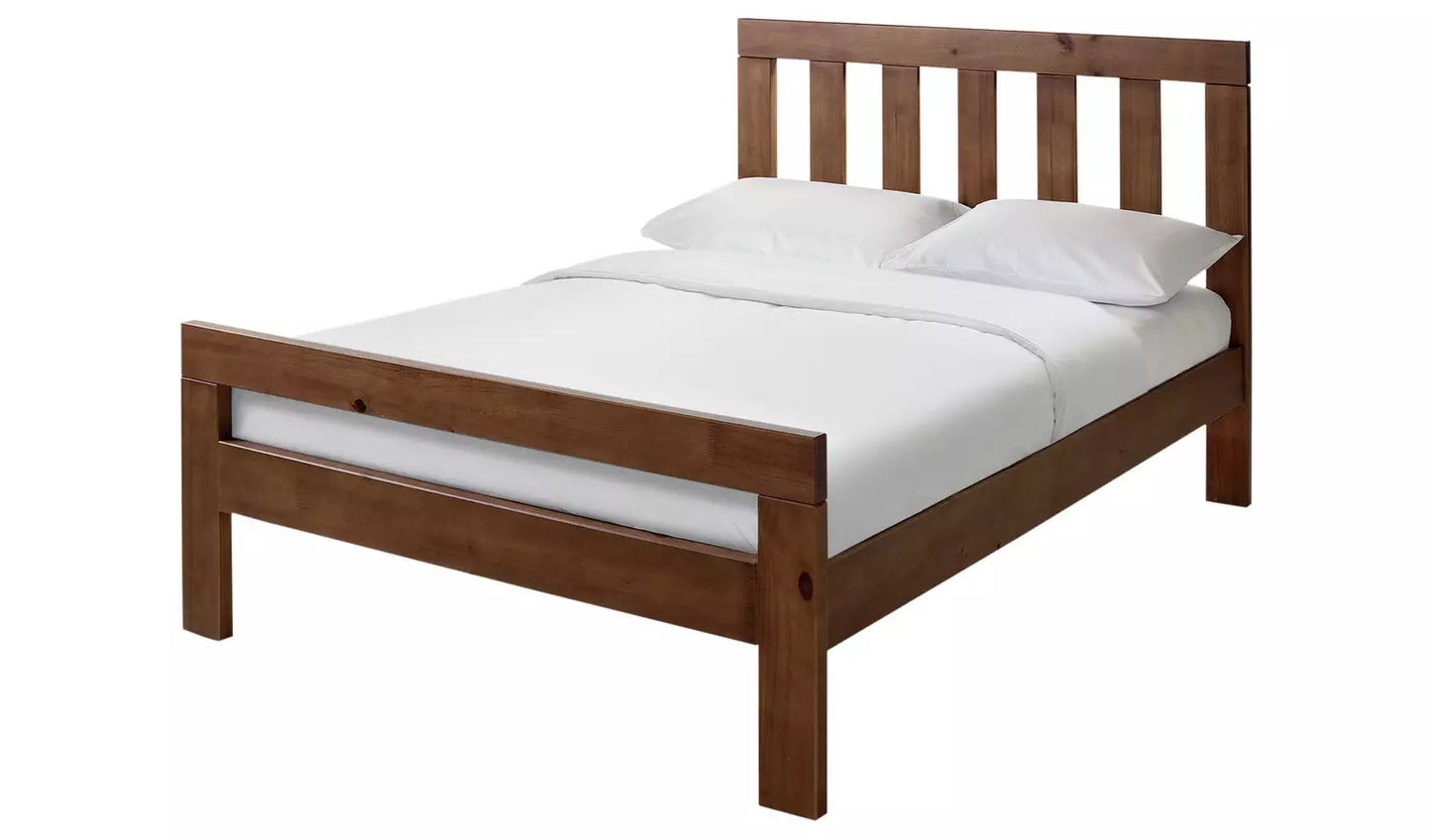 Chile Kingsize Wooden Bed Frame - Dark Stain