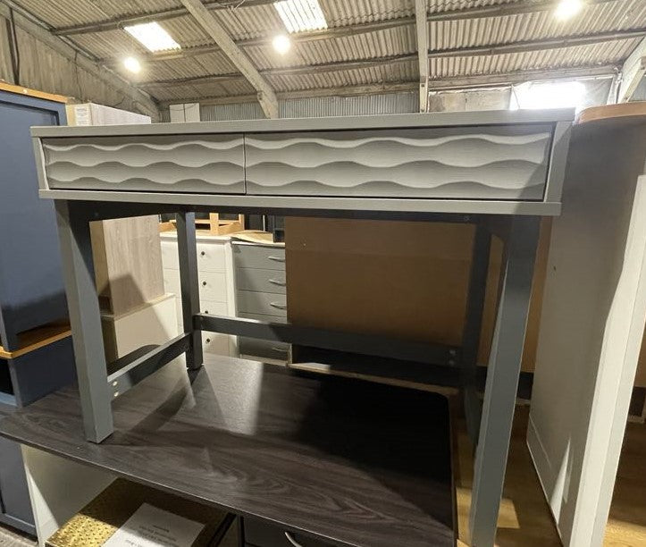 Assembled Habitat Zander 2 Drawer Desk - Grey Two Tone