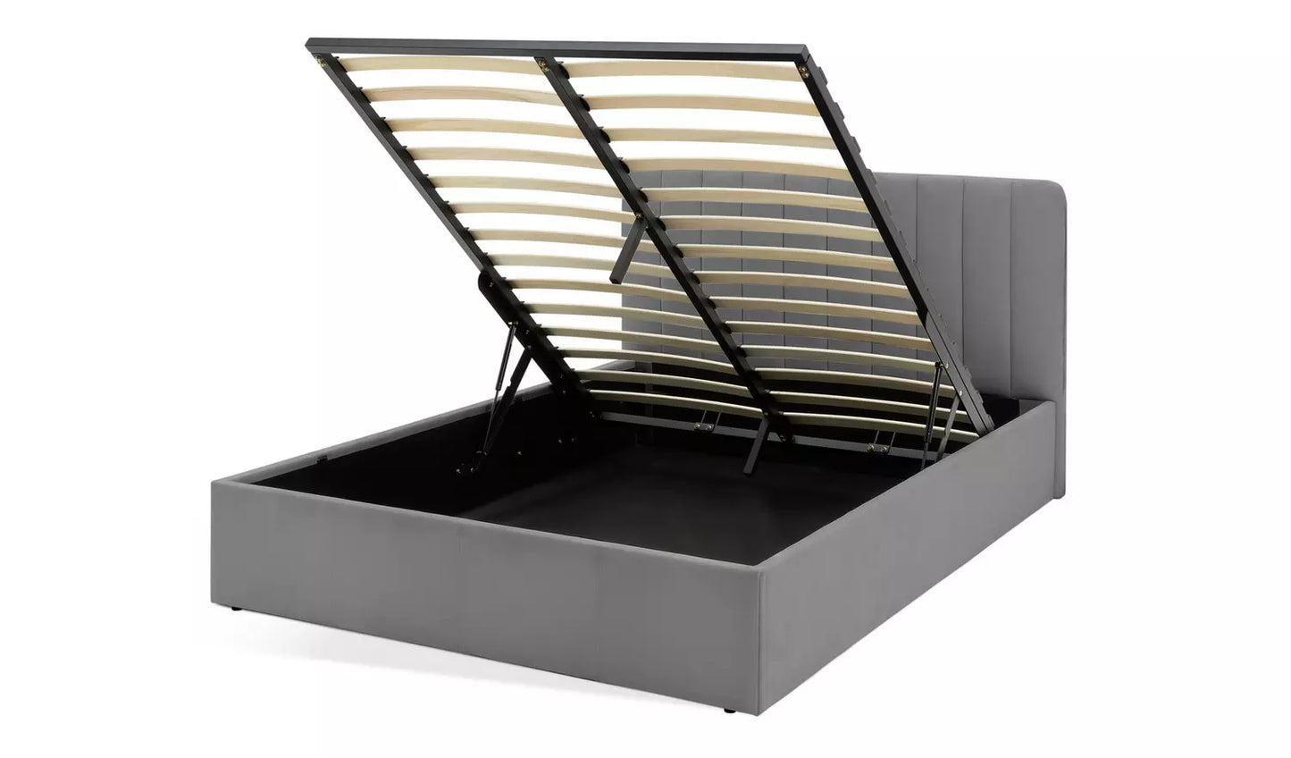 Pandora Small Double End Lift Ottoman Bed - Grey