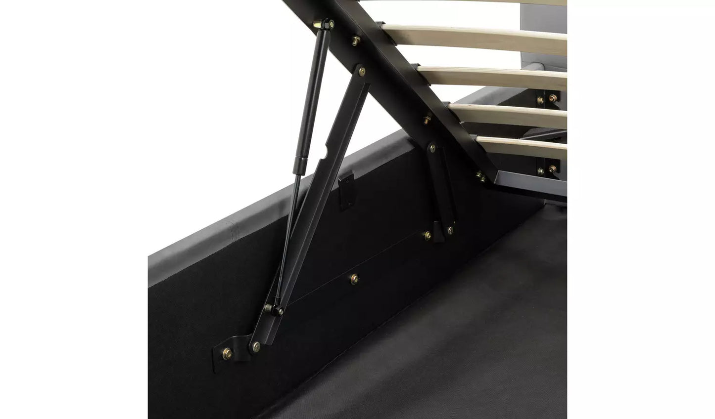 Pandora Small Double End Lift Ottoman Bed - Grey