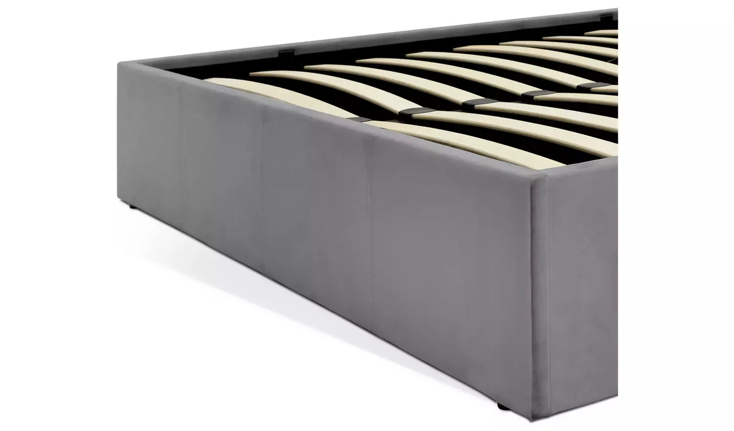Pandora Small Double End Lift Ottoman Bed - Grey