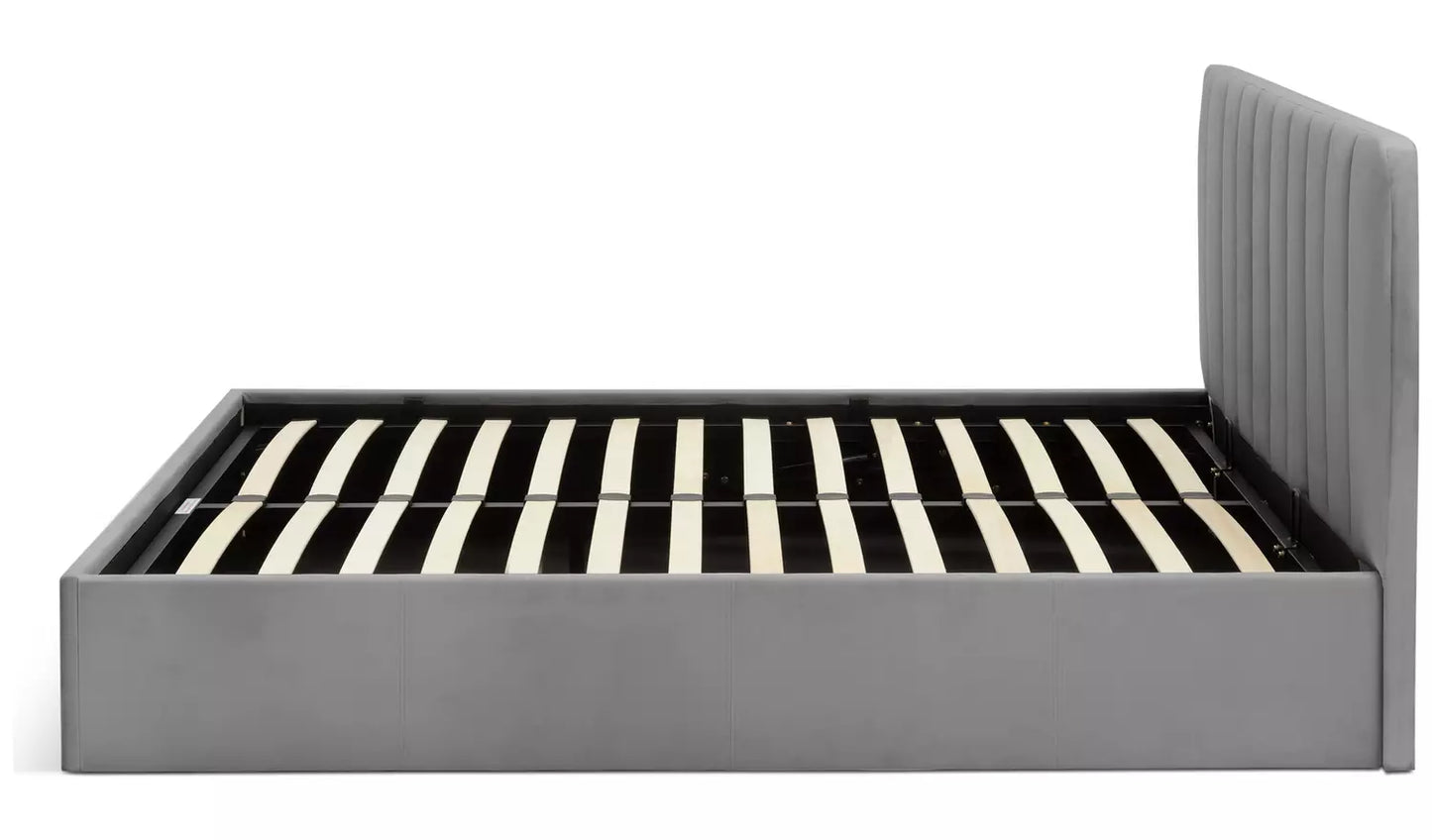Pandora Small Double End Lift Ottoman Bed - Grey