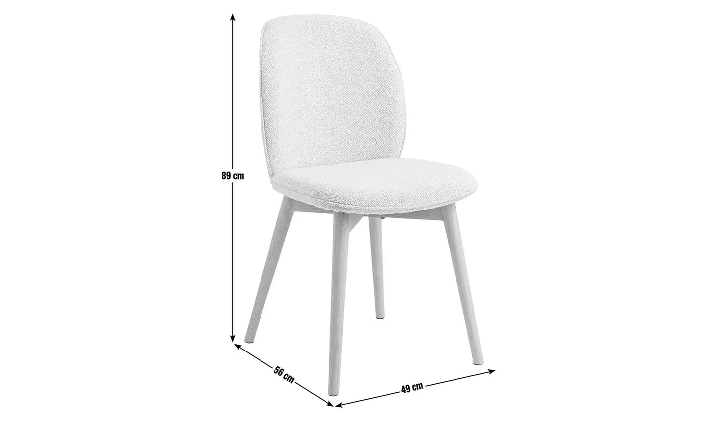 Habitat Laurel Pair of Fabric Dining Chairs - Grey