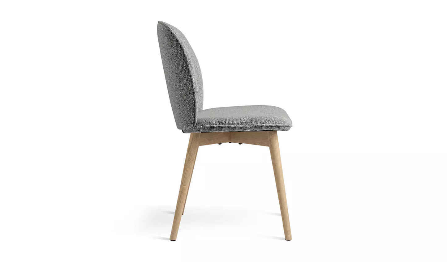 Habitat Laurel Pair of Fabric Dining Chairs - Grey