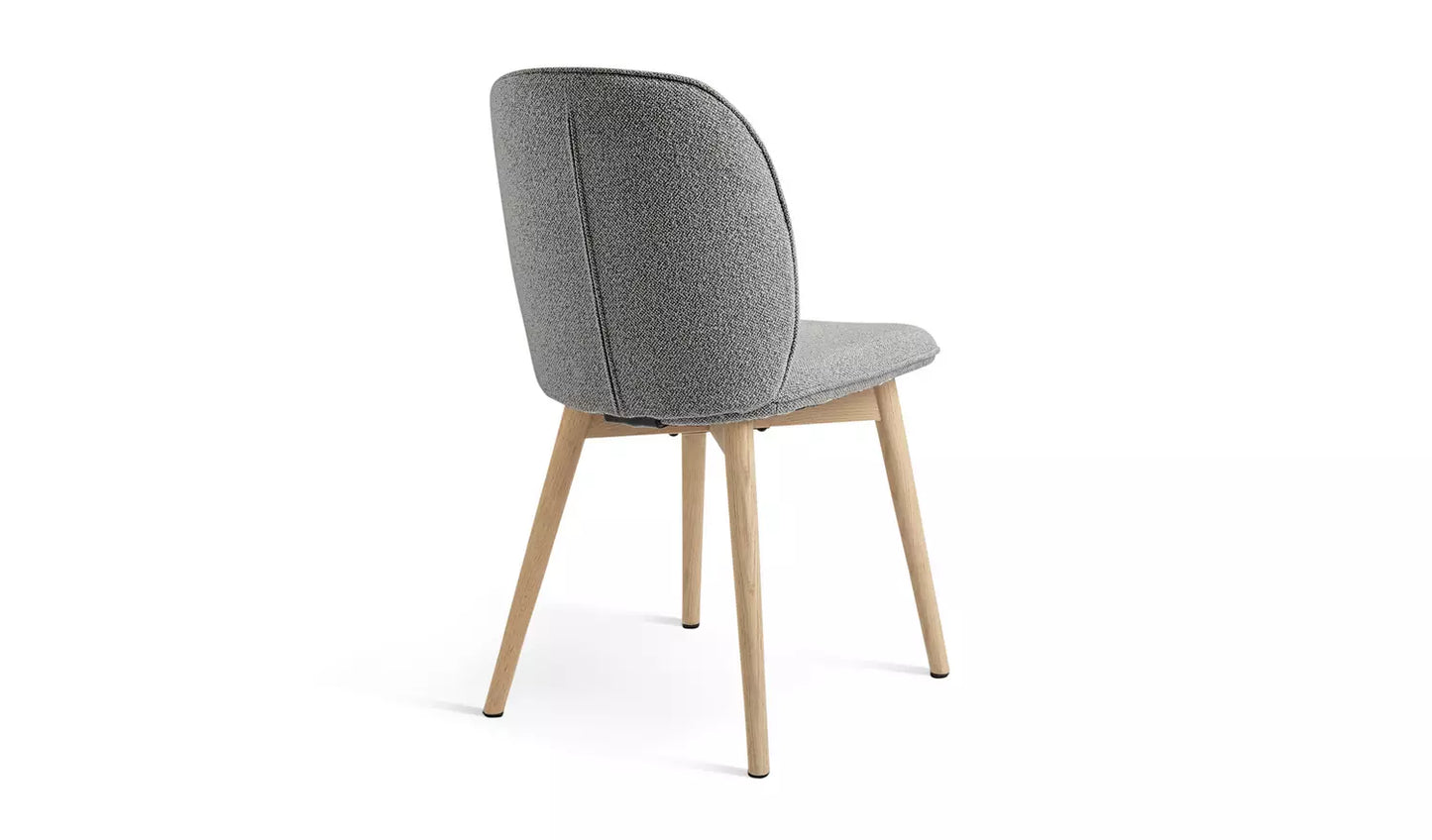 Habitat Laurel Pair of Fabric Dining Chairs - Grey