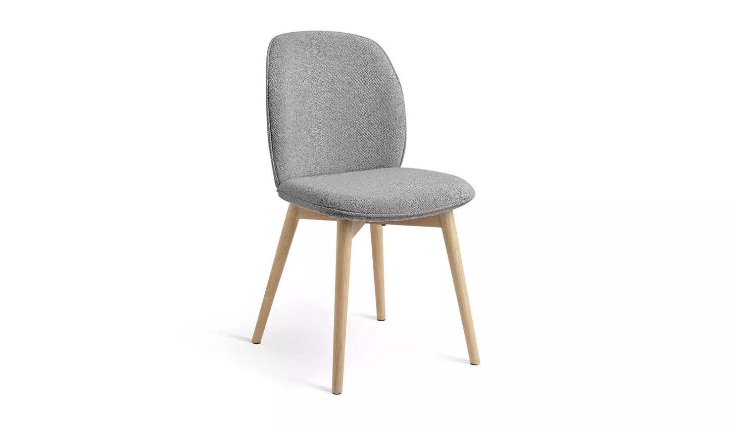Habitat Laurel Pair of Fabric Dining Chairs - Grey