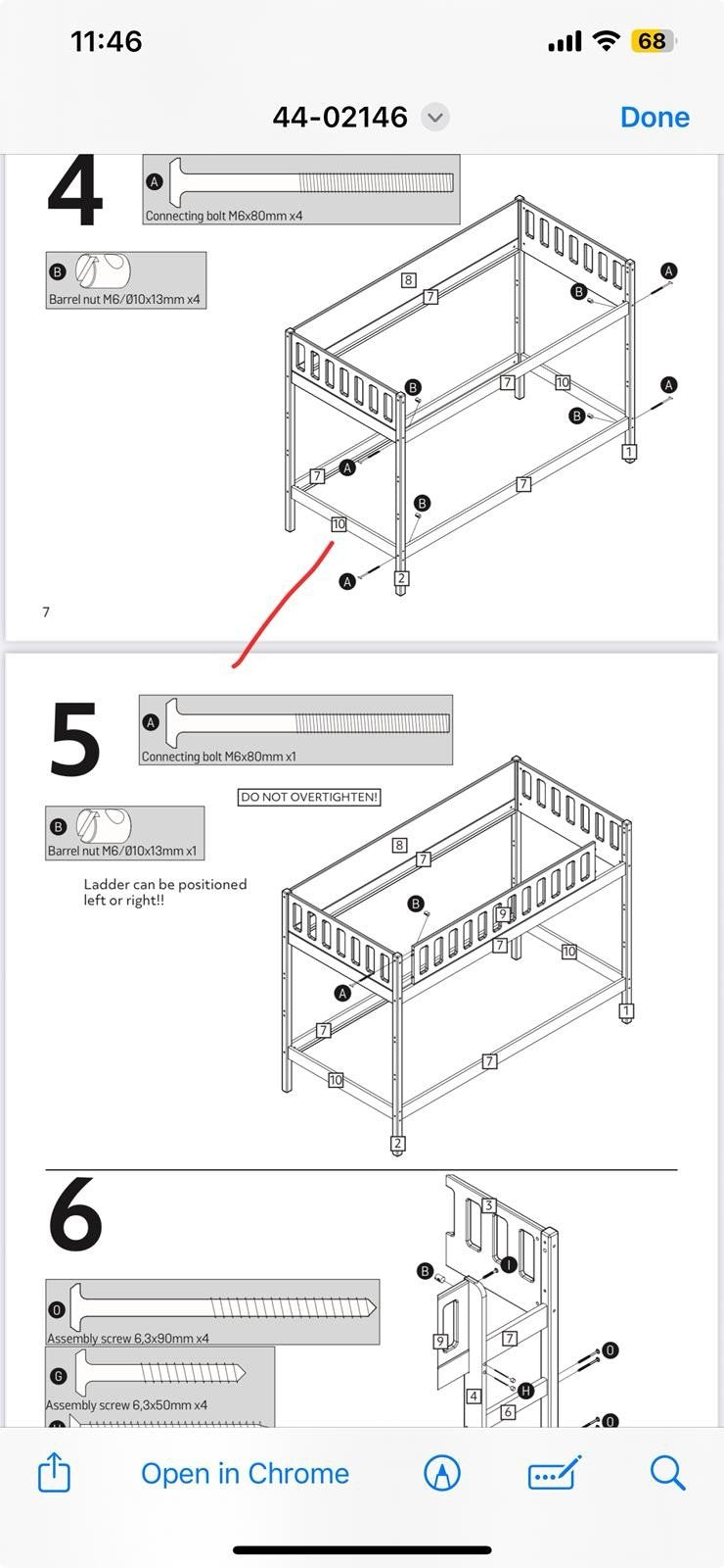 (Damage) Habitat Ronnie Bunk Bed Frame - White