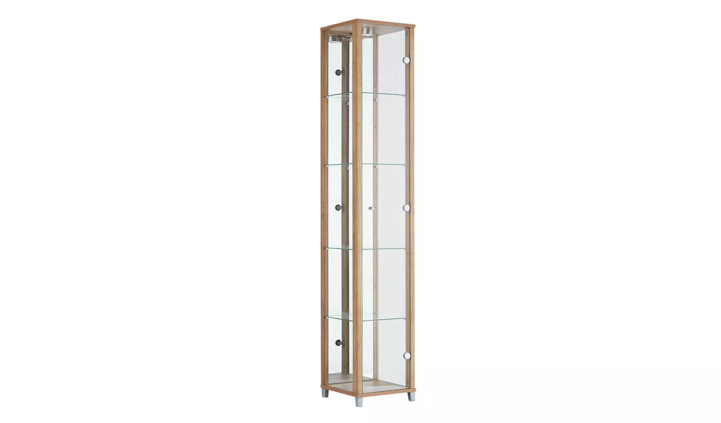 1 Glass Door Display Cabinet - Light Oak