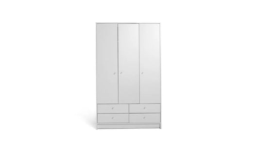 Malibu 3 Door 4 Drawer Wardrobe - White