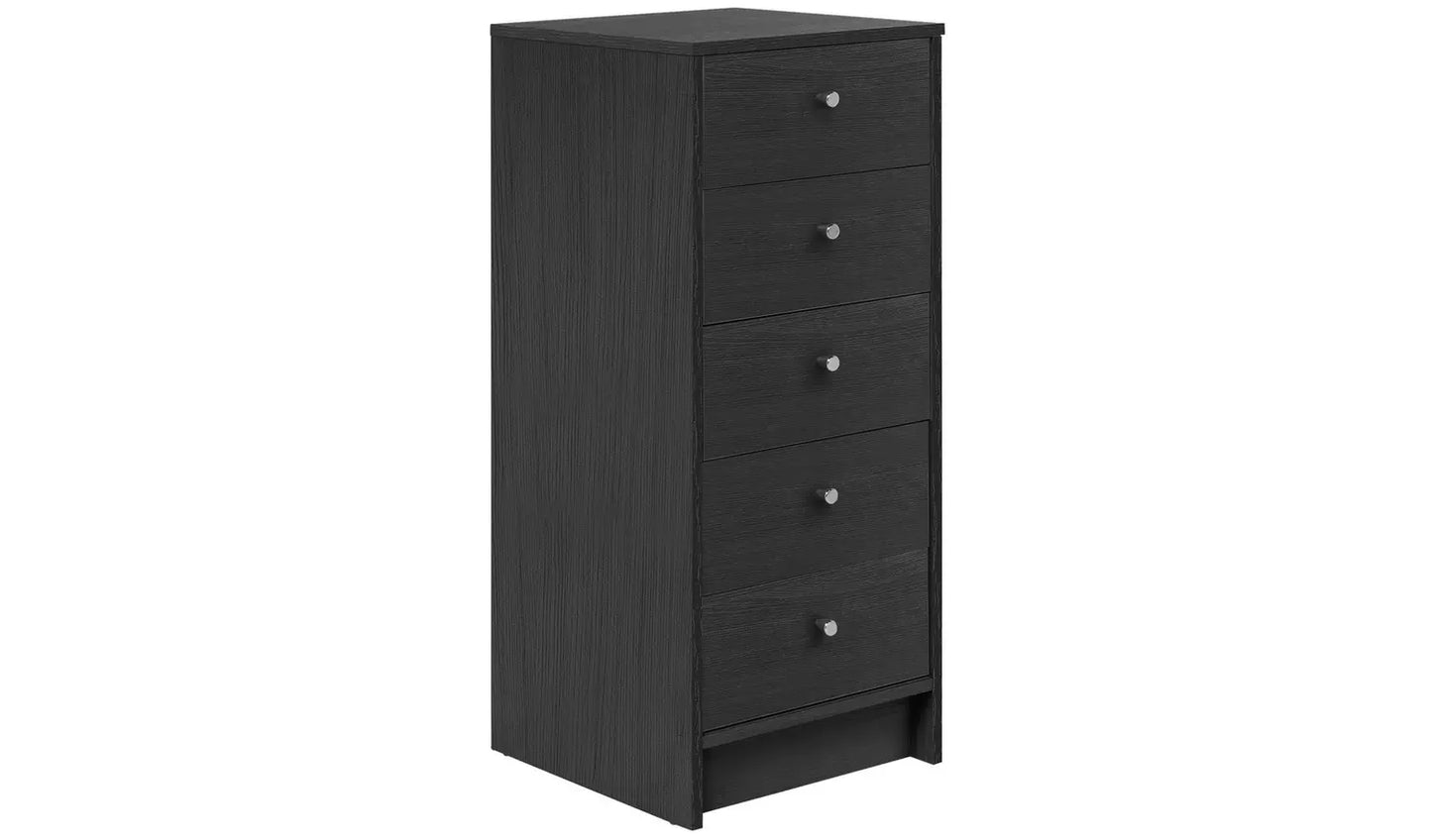 Assembled Malibu 5 Drawer Tallboy