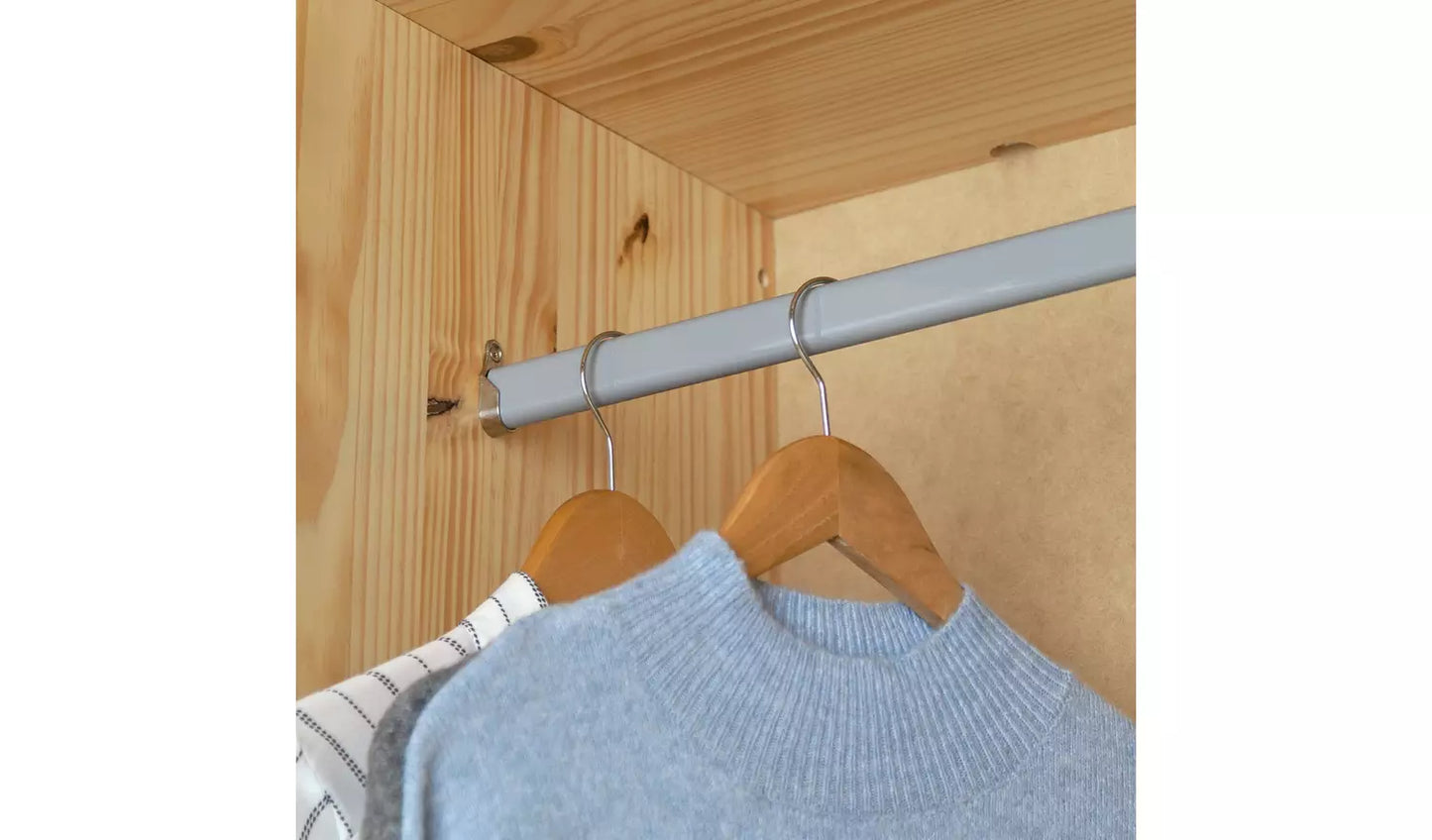 Assembled Scandinavia 3 Door 3 Drawer Wardrobe - Pine