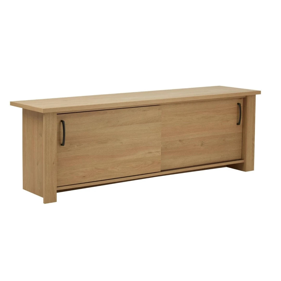 Assembled Oakham 2 Door TV Unit - Oak