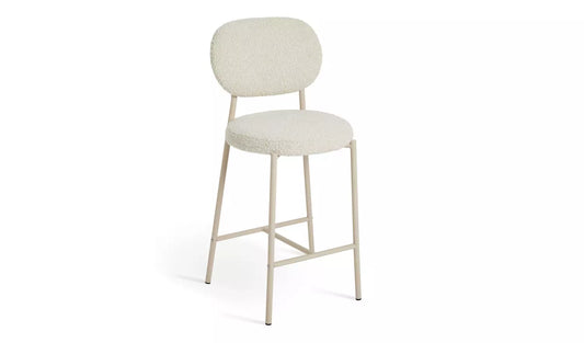 Asembled Habitat Orson Boucle Counter Bar Stool - White