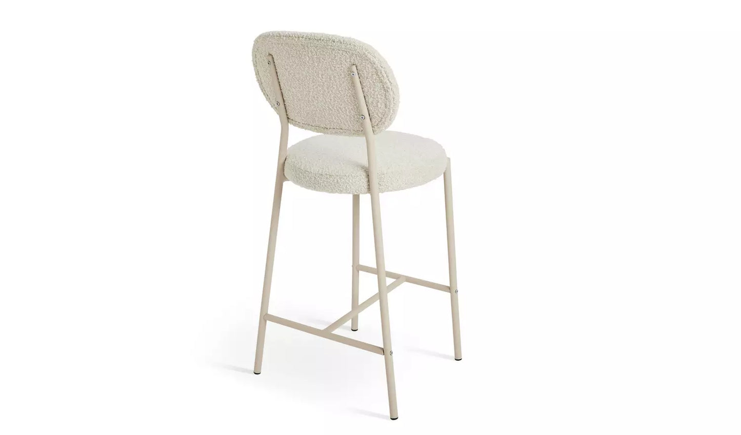 Asembled Habitat Orson Boucle Counter Bar Stool - White