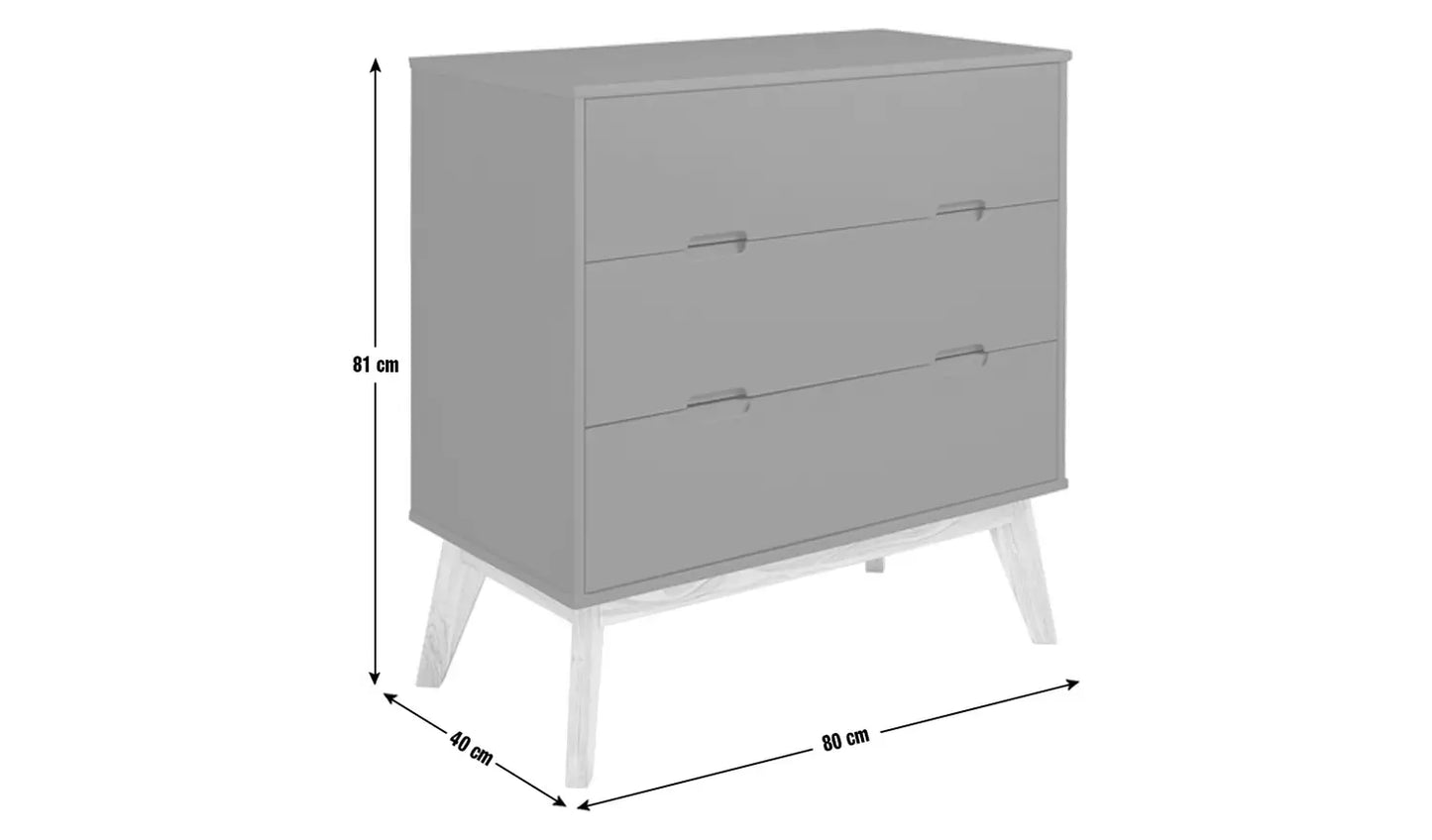 Habitat Pimlico 3 Drawer Chest - Blue