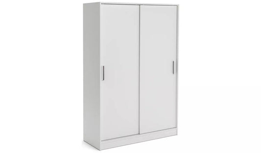 Assembled Nova 2 Door Sliding Wardrobe - White