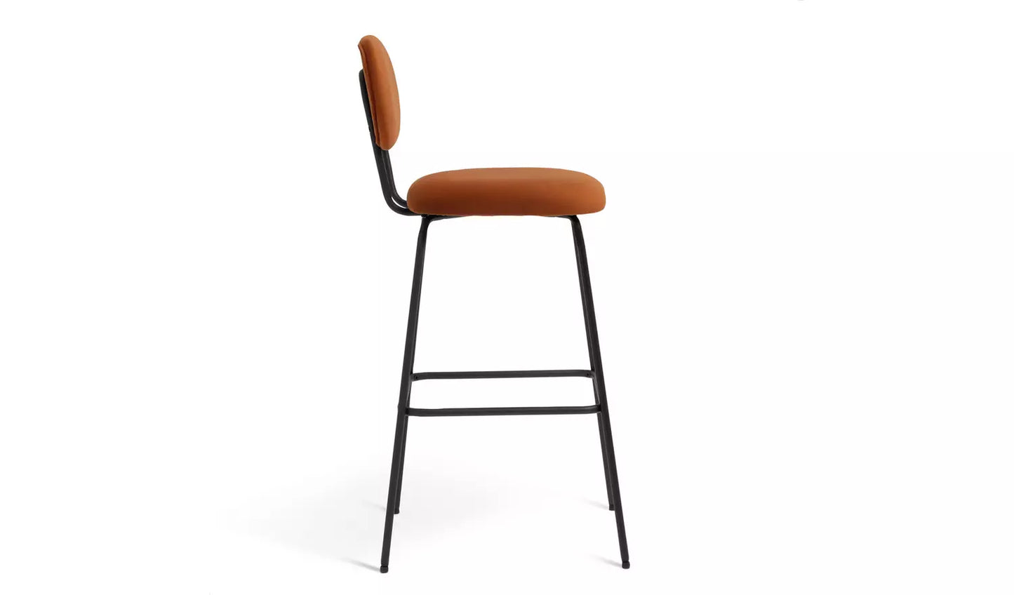 Assembled Habitat Ariana Pair of Fabric Counter Bar Stool - Copper