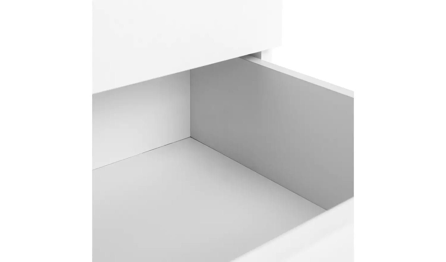 Assembled Brisbane 3 Drawer Bedside - White
