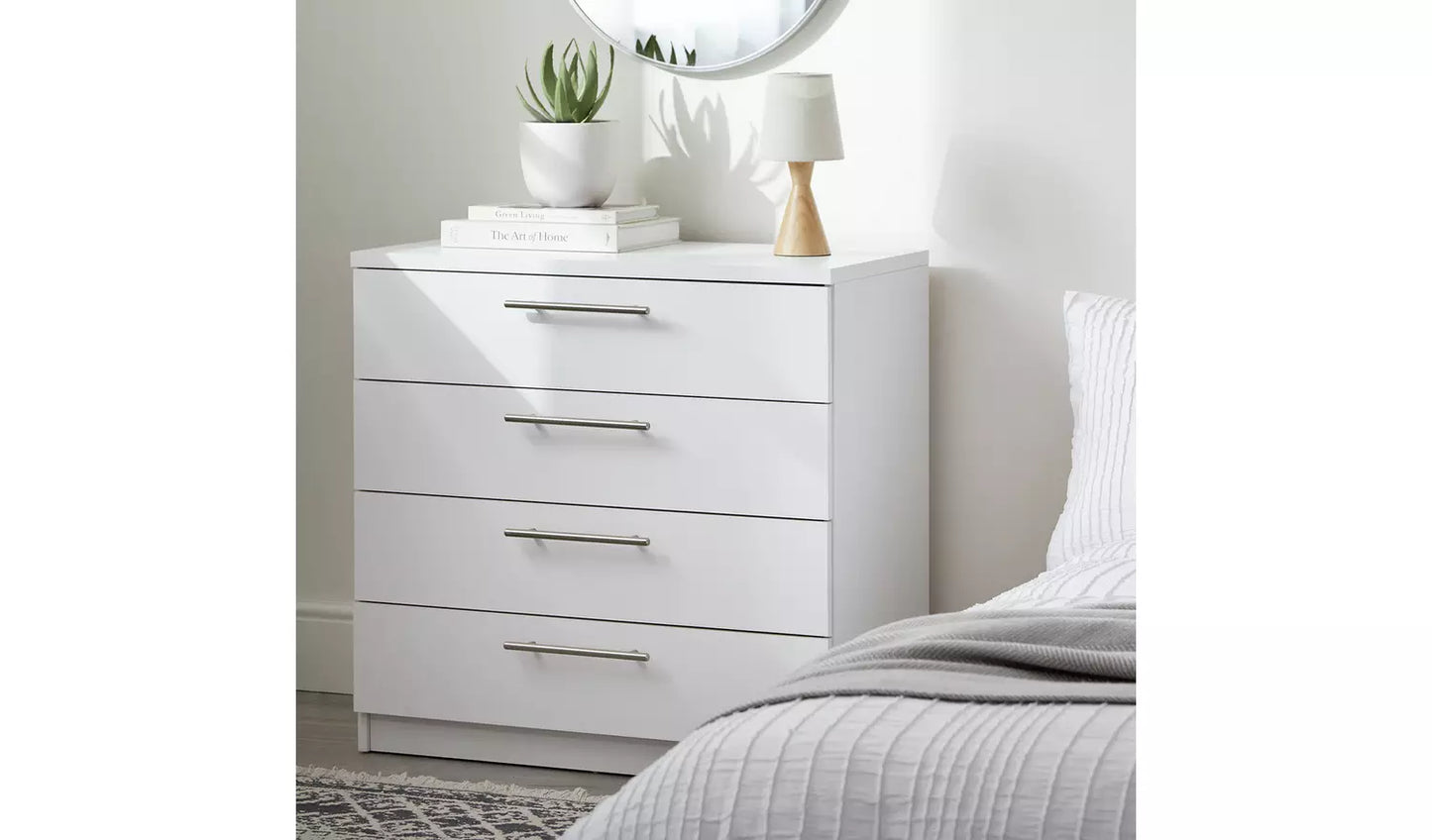 Brisbane 4 Drawer Chest - White