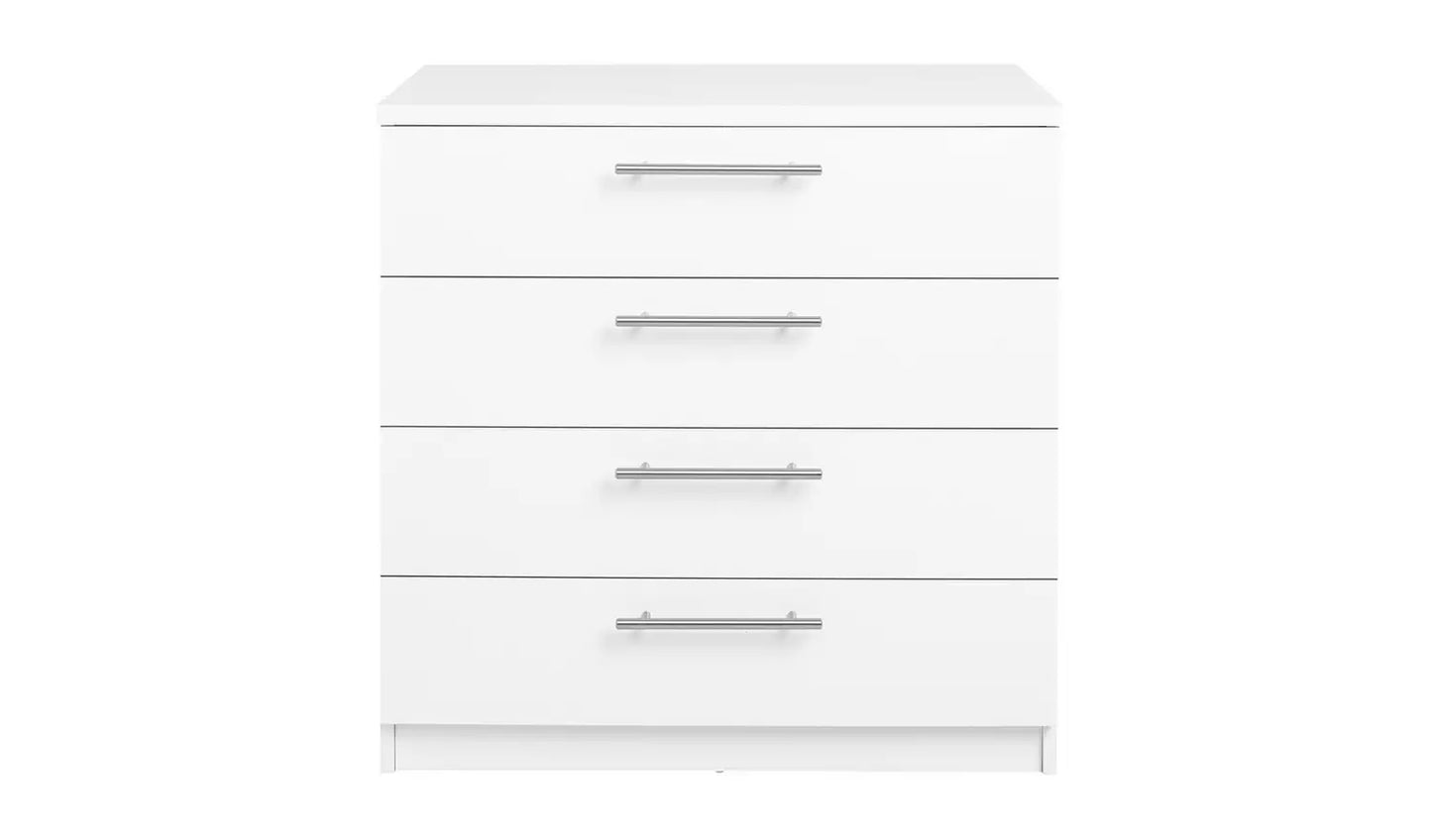Brisbane 4 Drawer Chest - White