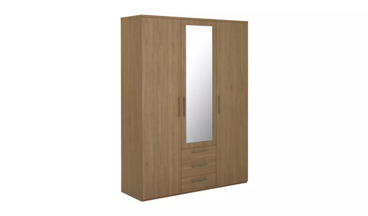 Brisbane 3 Door 3 Drawer Wardrobe – Oak