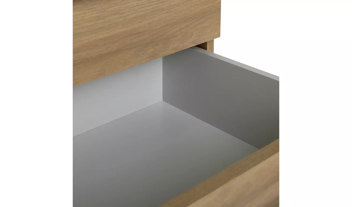 Brisbane 3 Door 3 Drawer Wardrobe – Oak