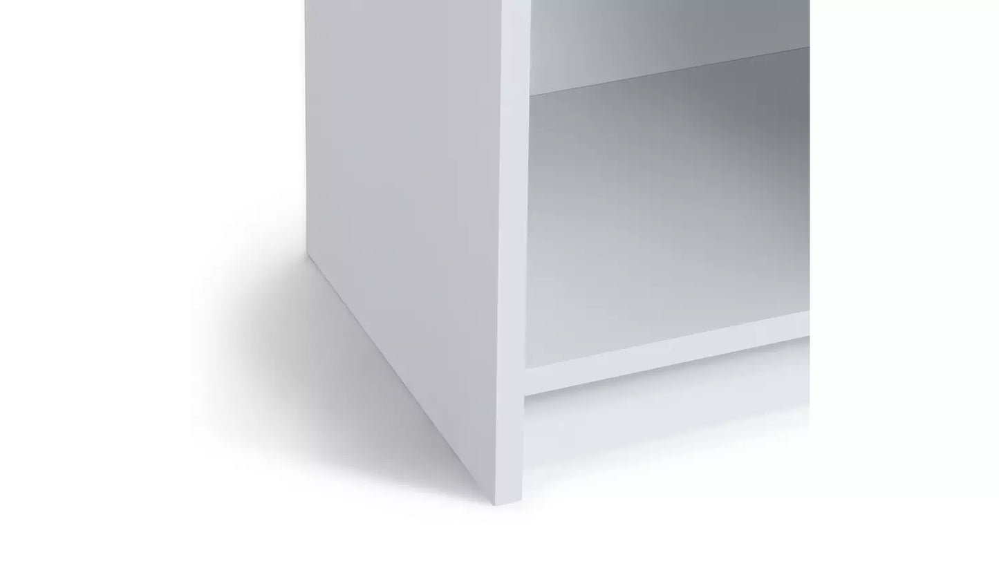 Assembled Maine Narrow Bookcase - White