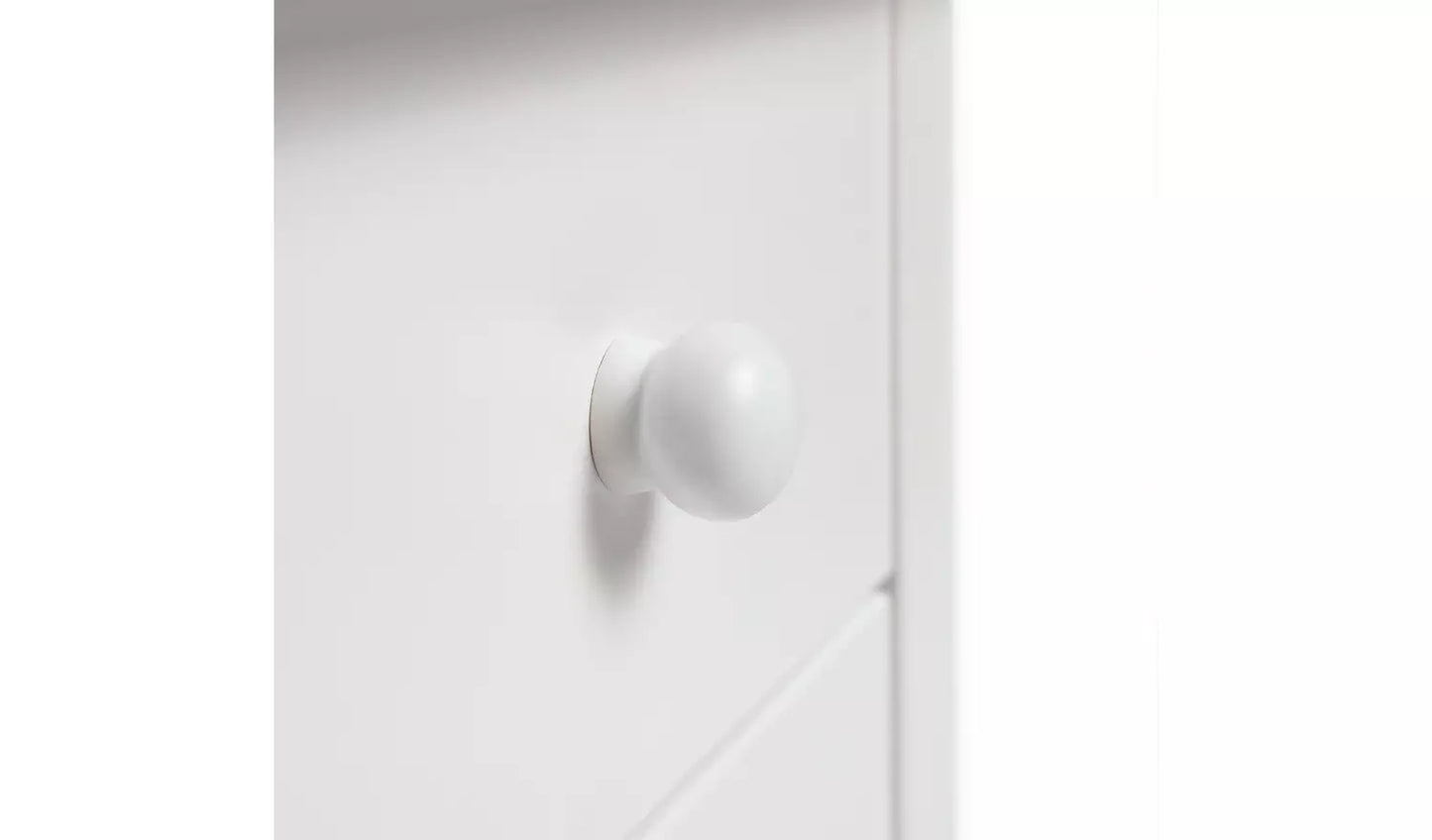 Assembled Scandinavia 3 Drawer Bedside Table - White