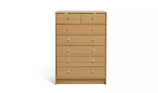 Malibu 7 Drawer Chest - Oak Effect
