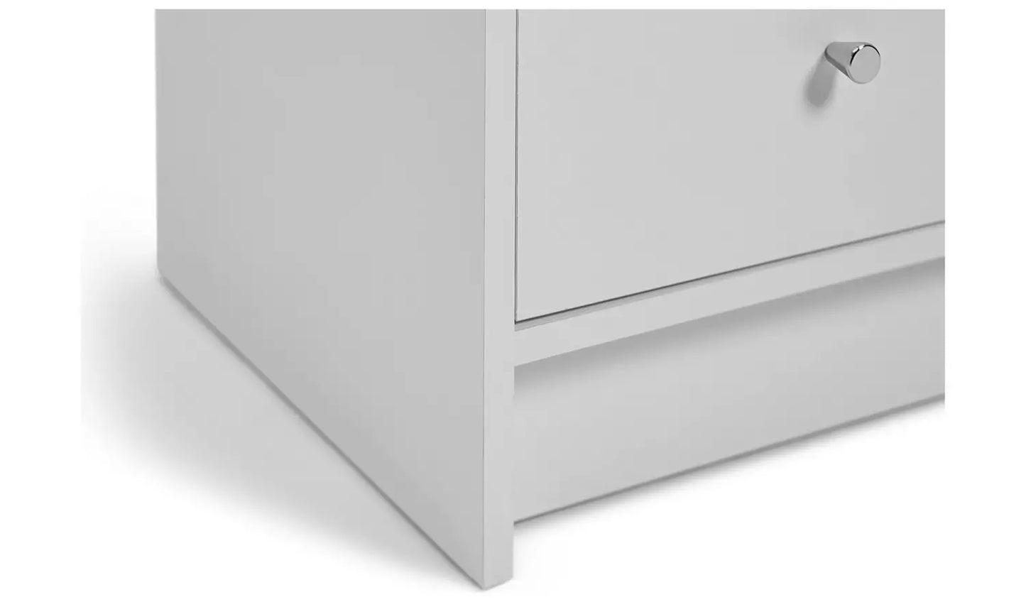 Assembled Malibu 7 Drawer Chest - White