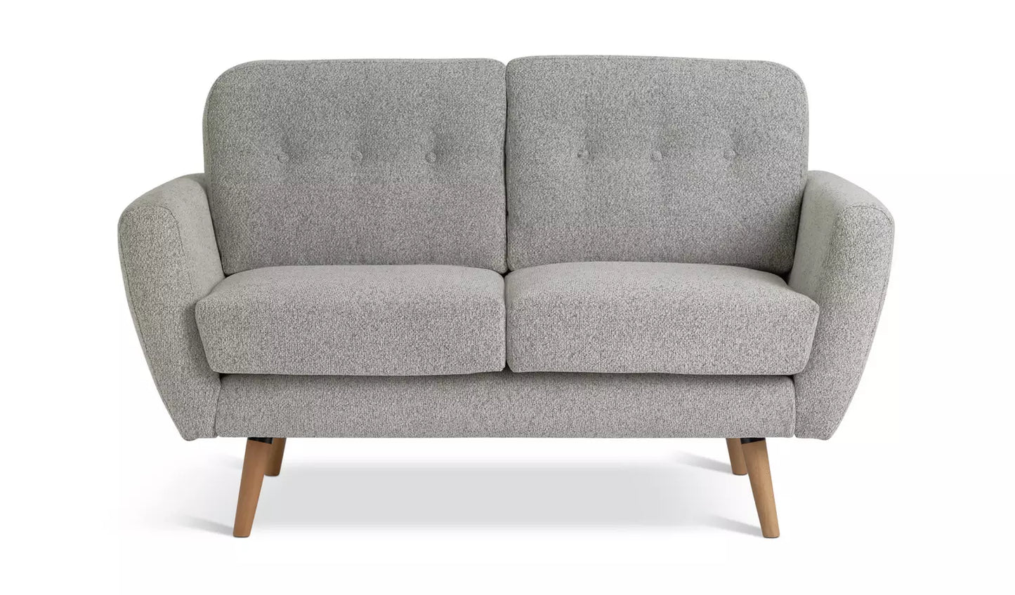 Assembled Habitat Finney Fabric 2 Seater Sofa - Grey