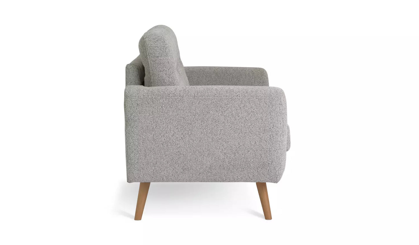 Assembled Habitat Finney Fabric 2 Seater Sofa - Grey