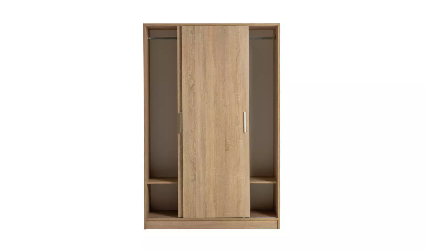 Assembled Nova 2 Door Sliding Wardrobe - Oak
