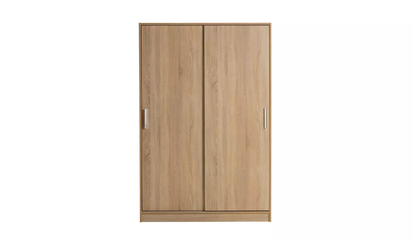 Assembled Nova 2 Door Sliding Wardrobe - Oak