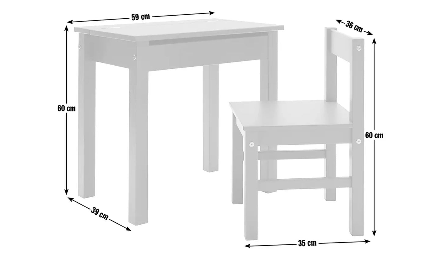 Assembled Kids Scandinavia Desk & Chair - Ink Blue
