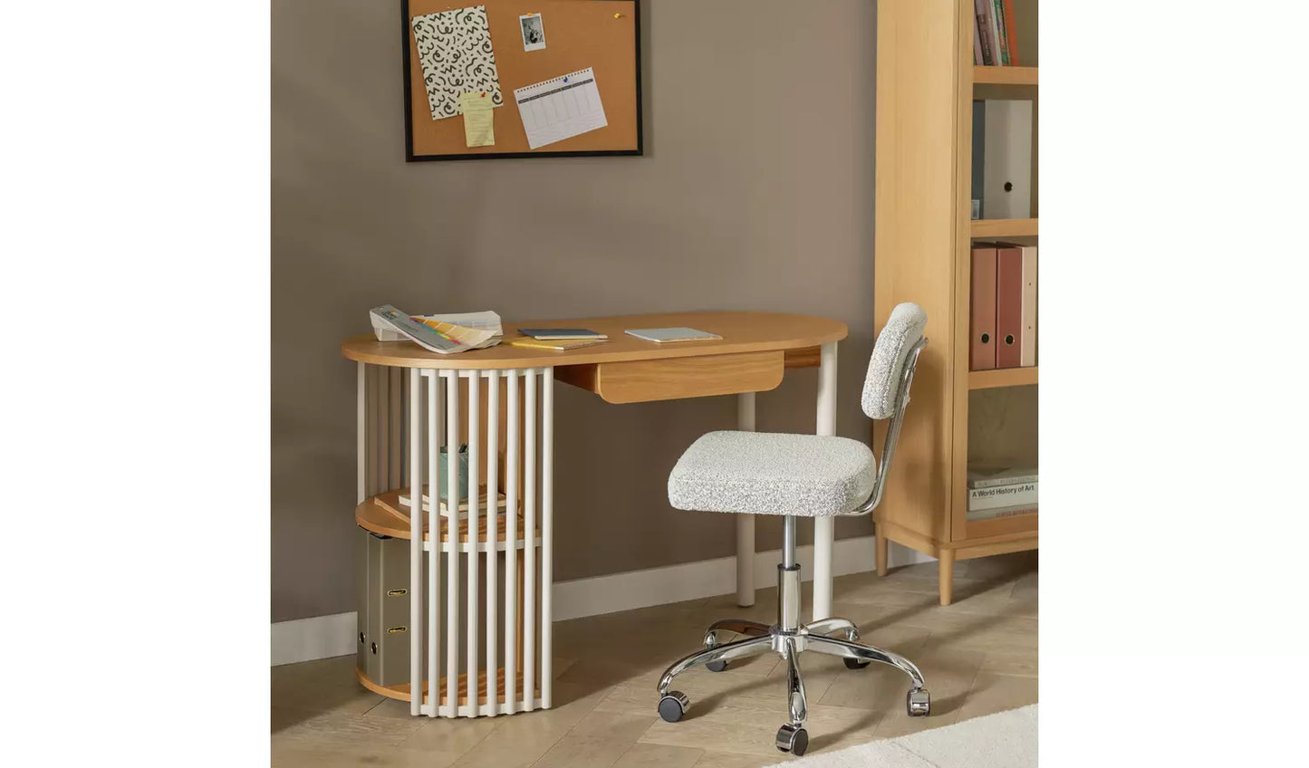 Habitat Rita 1 Drawer Office Desk - Natural