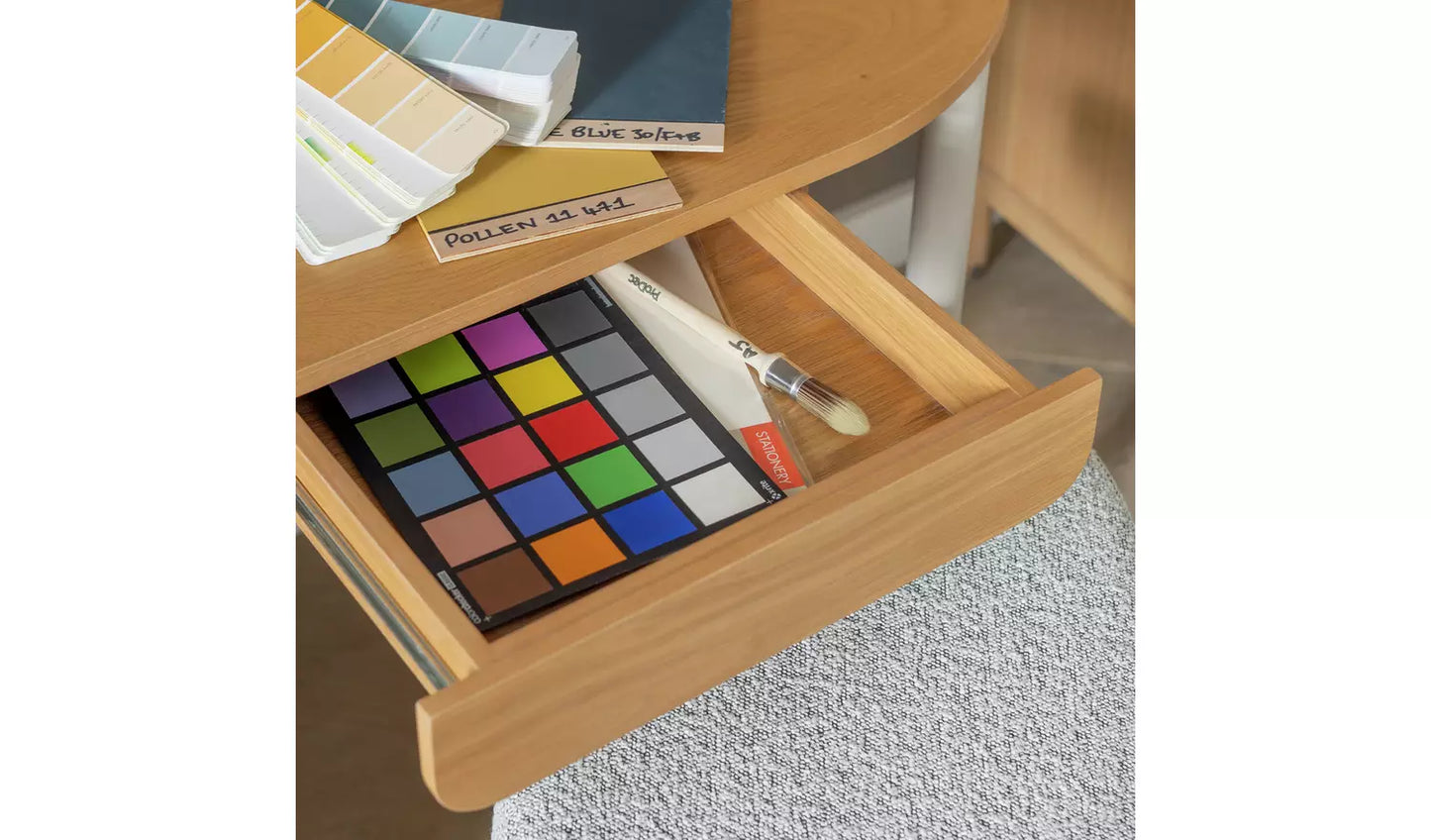 Habitat Rita 1 Drawer Office Desk - Natural
