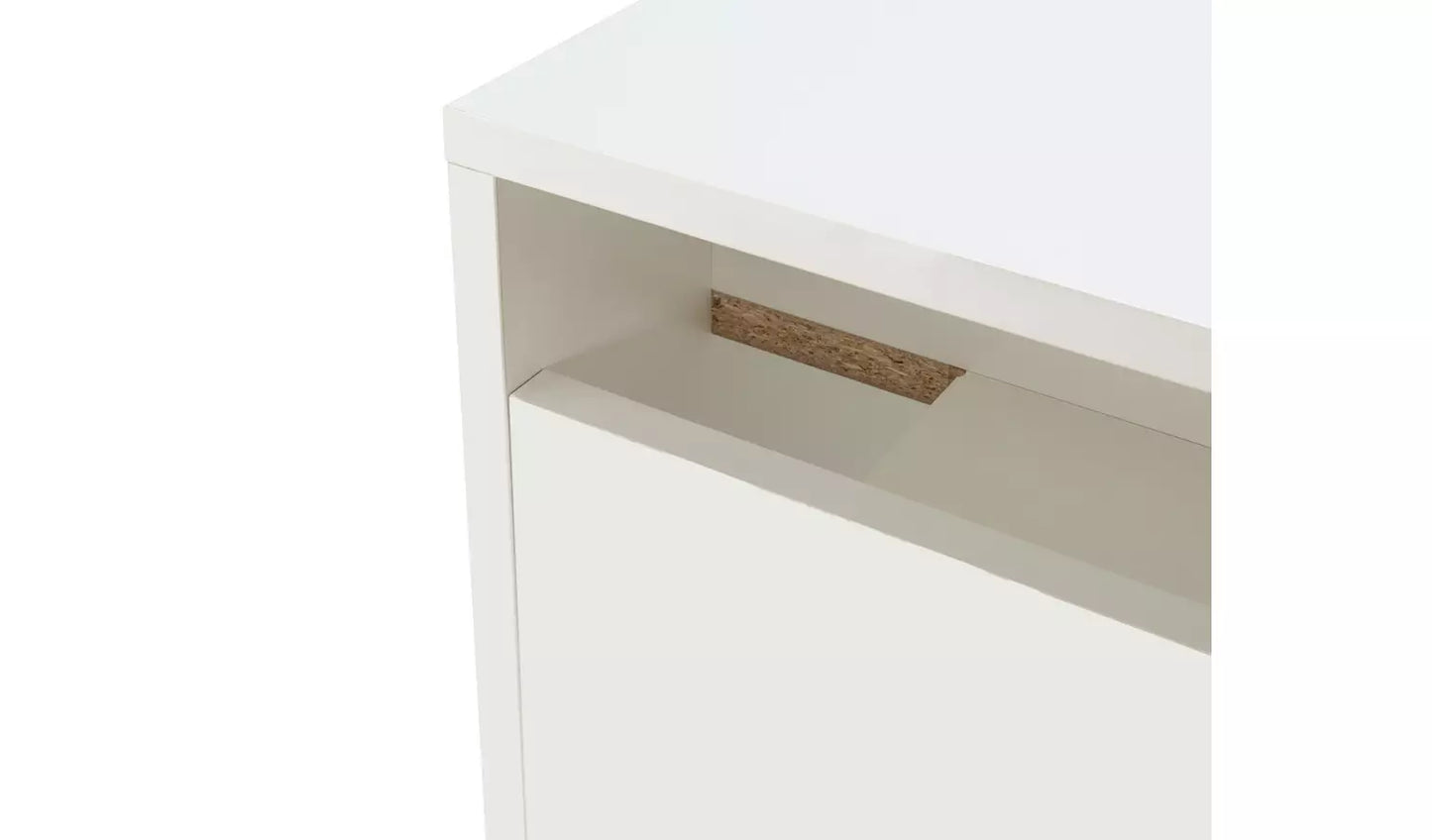 Assembled Pepper 2 Drawer Desk - White