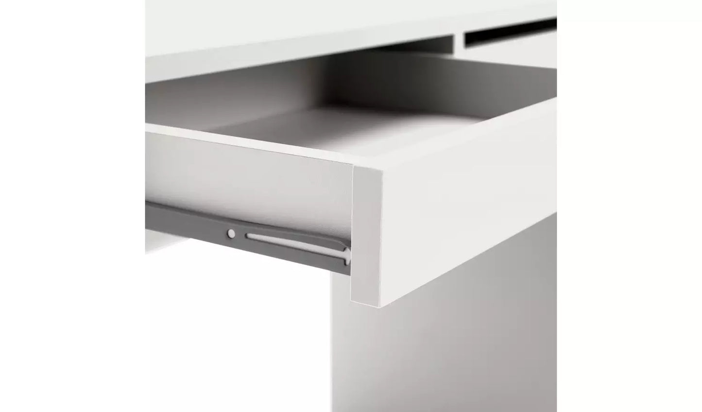 Assembled Pepper 2 Drawer Desk - White