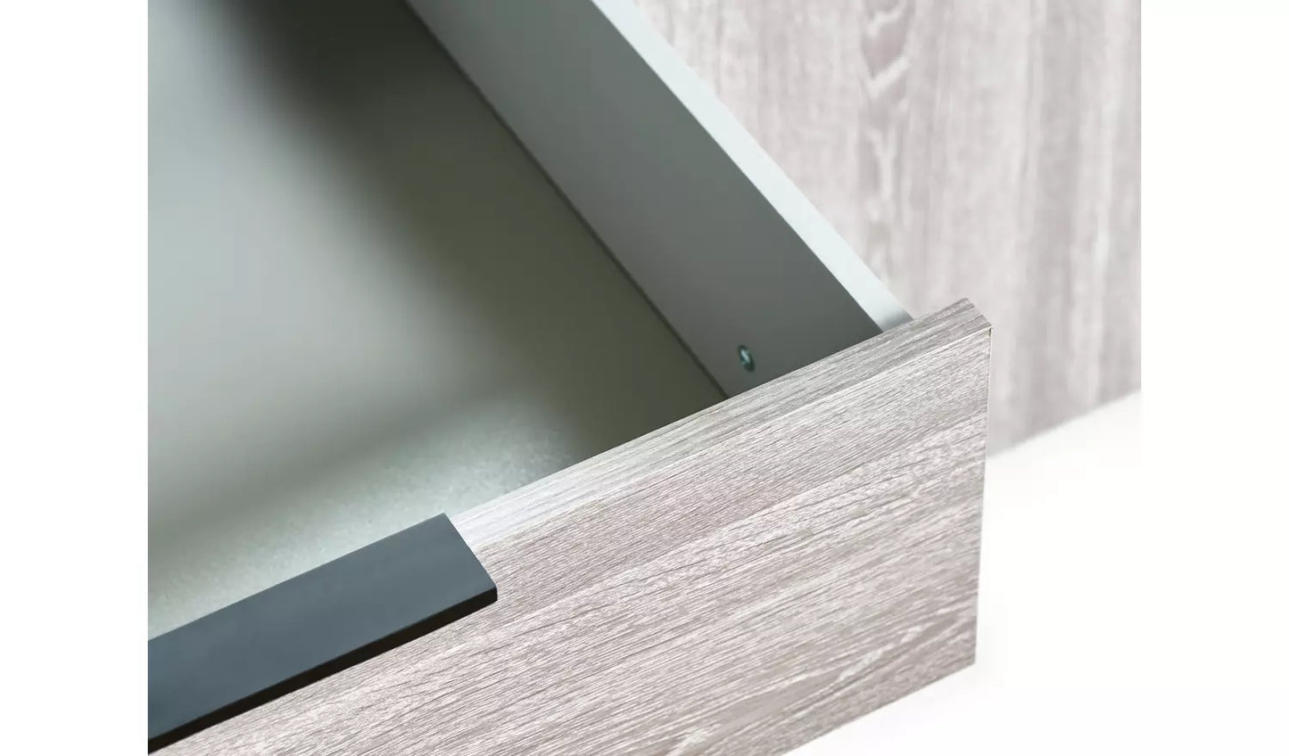 Hallingford 4 Door 3 Drawer Wardrobe - Grey Oak
