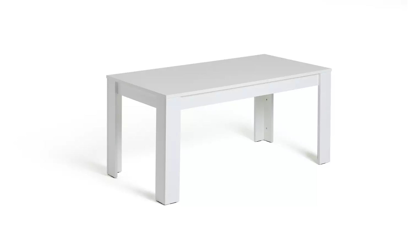 Miami Gloss Extending 8 Seater Dining Table-White