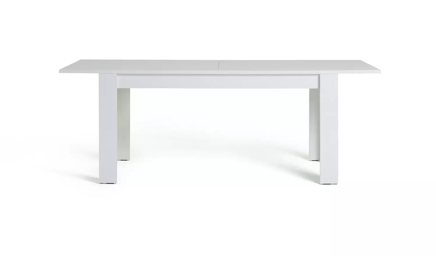 Miami Gloss Extending 8 Seater Dining Table-White