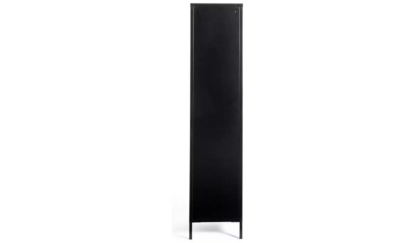 Habitat Stevie Tall 1 Door 4 Shelf Locker - Black