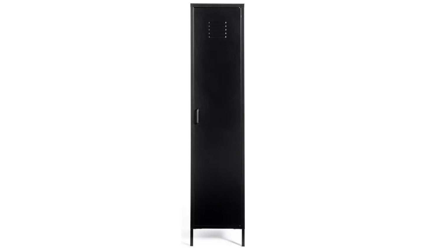 Habitat Stevie Tall 1 Door 4 Shelf Locker - Black