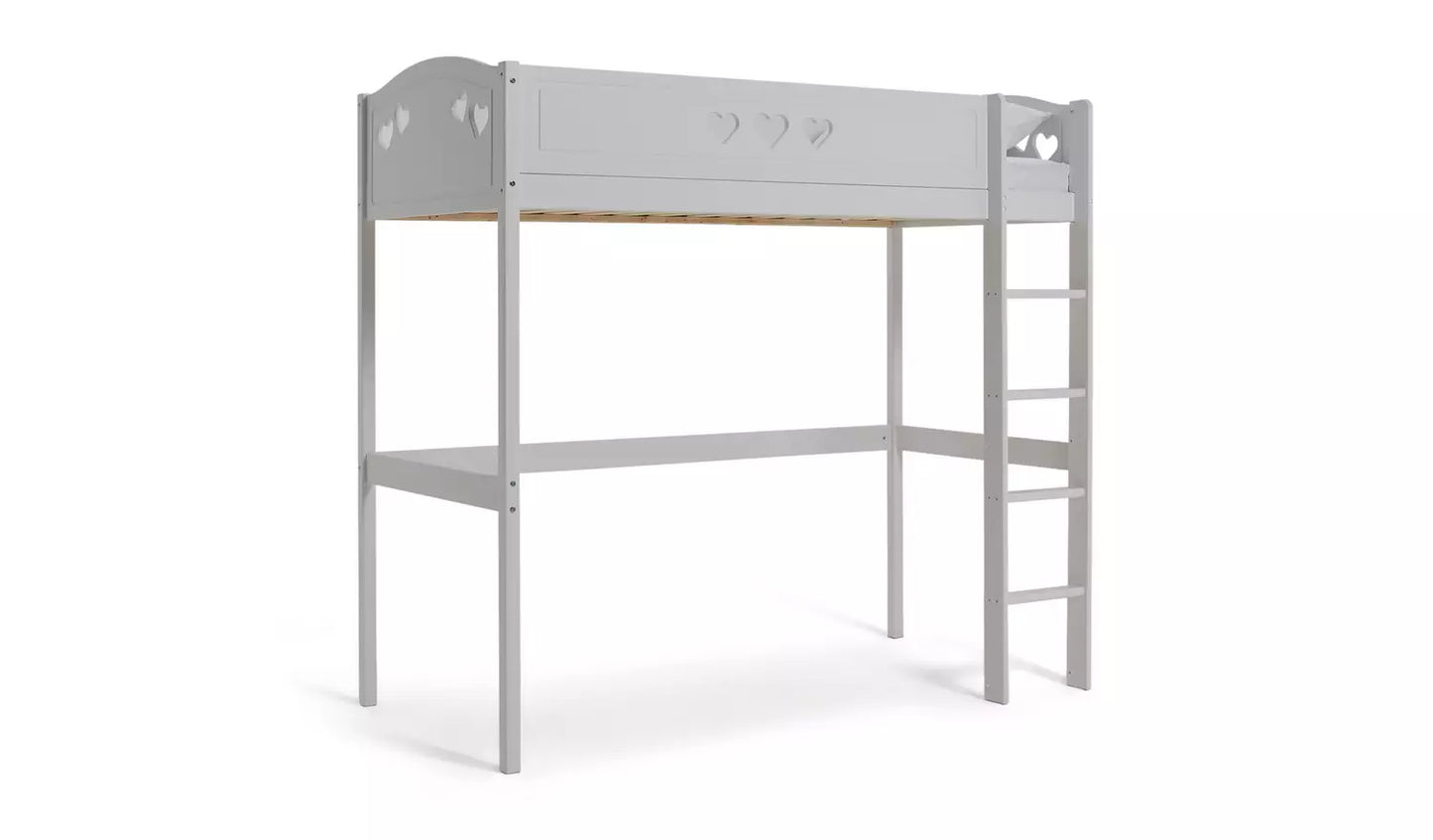 Mia High Sleeper Bed Frame - White