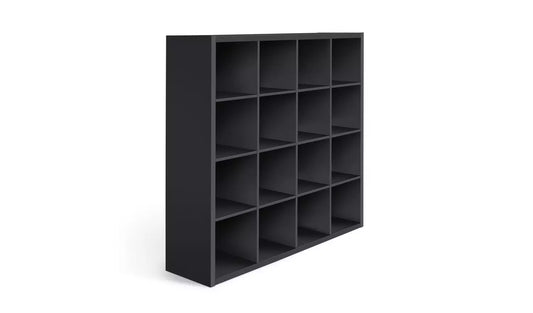 Assembled Habitat Squares Plus 16 Cube Storage Unit - Black