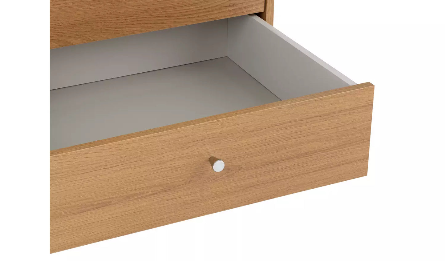 Malibu 3 Door 4 Drawer Mirror Wardrobe - Oak Effect