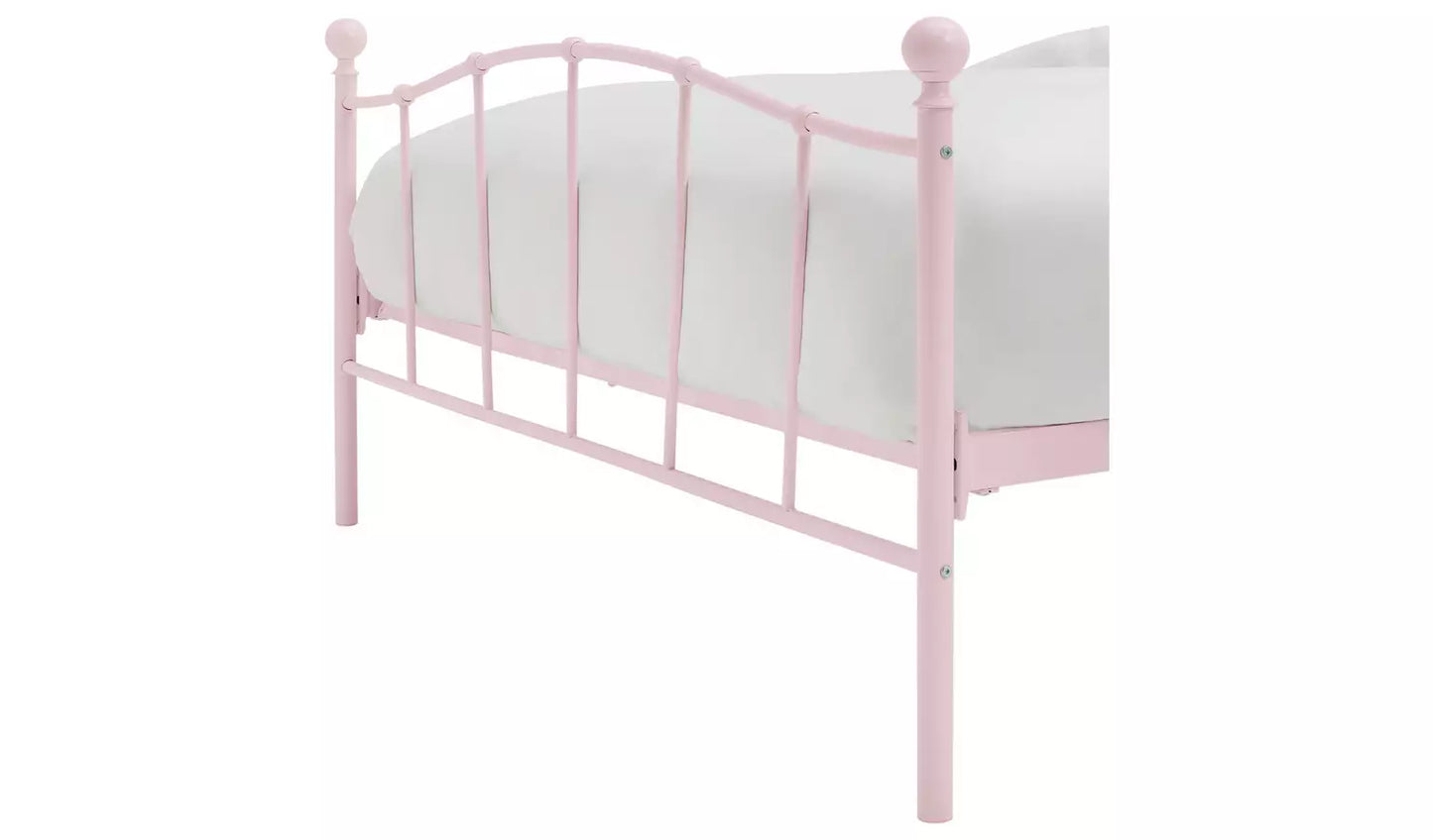 Fleur Small Double Metal Bed Frame - Pink