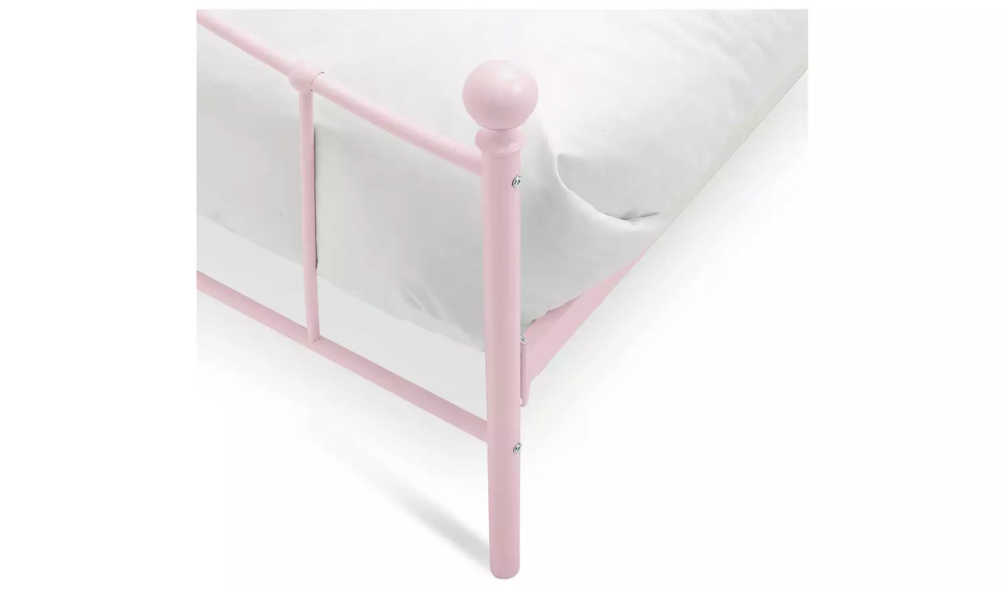 Fleur Small Double Metal Bed Frame - Pink